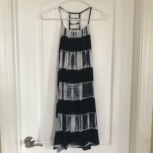 Staccato Black and White Tie-Dye Dress